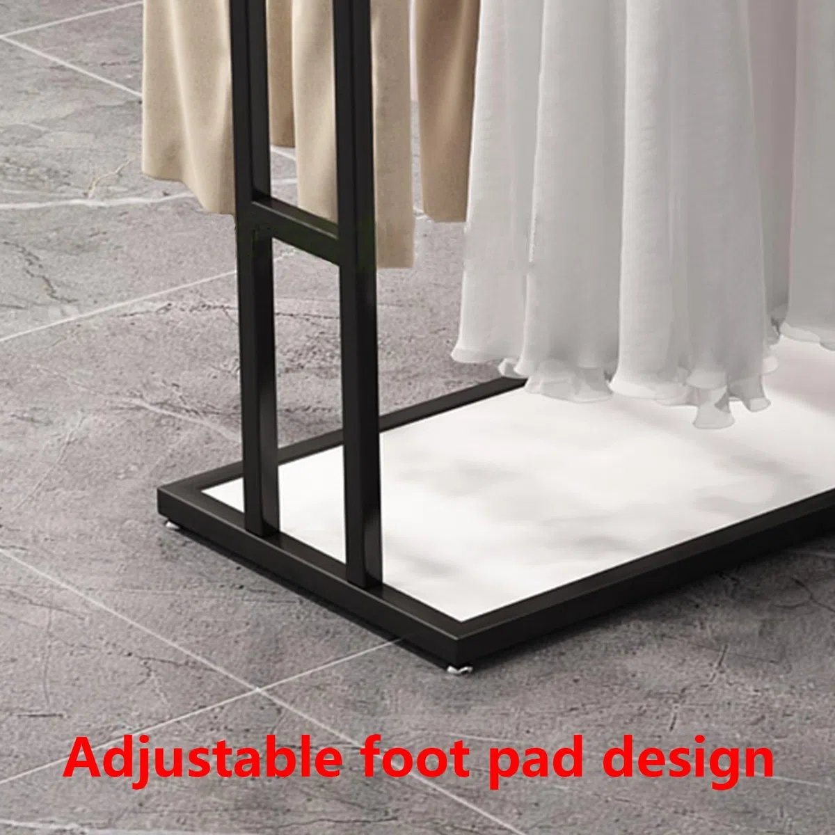 Robuster Doppelstab-Kleiderständer, moderner Kleiderständer für Schlafzimmer und Einzelhandel, stilvoller Kleider-Organizer-Display, 120 x 50 x 150 cm, elegantes Design für optimale Aufbewahrung