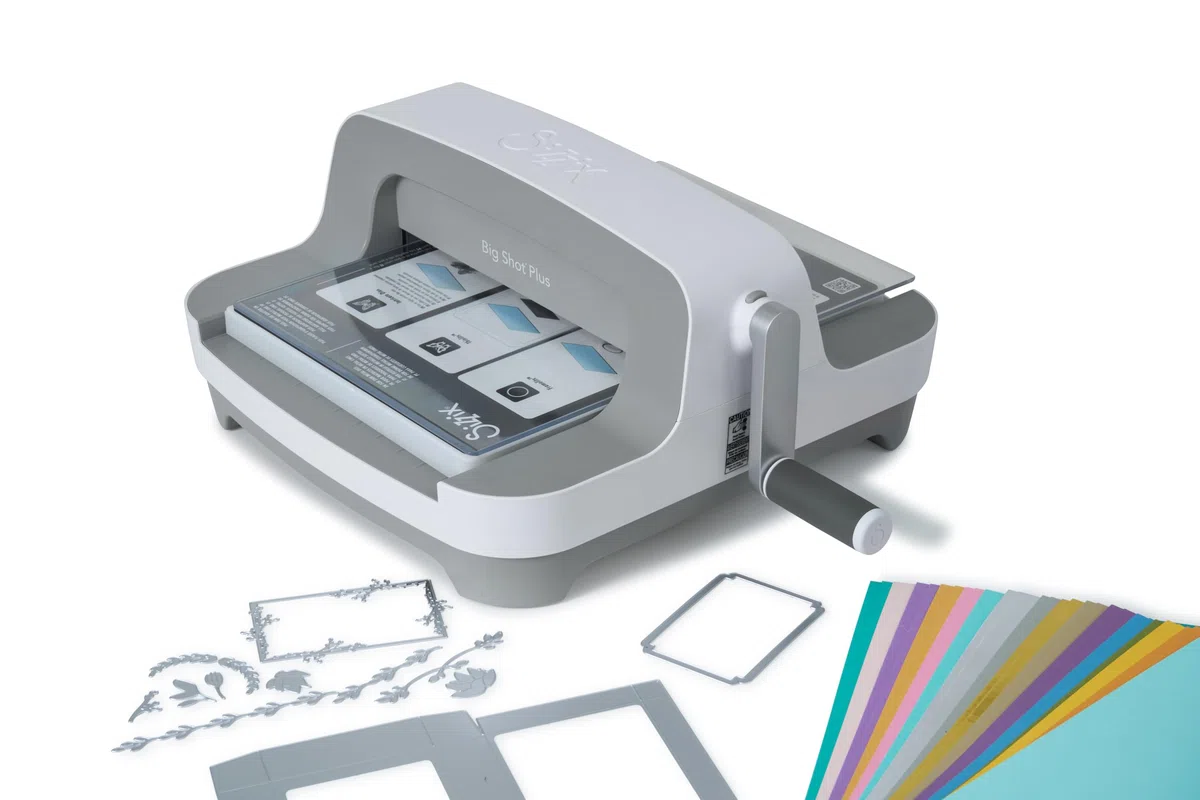 Sizzix Big Shot Plus Maschine mit Starterkit, manueller Stanz- und Prägemaschine