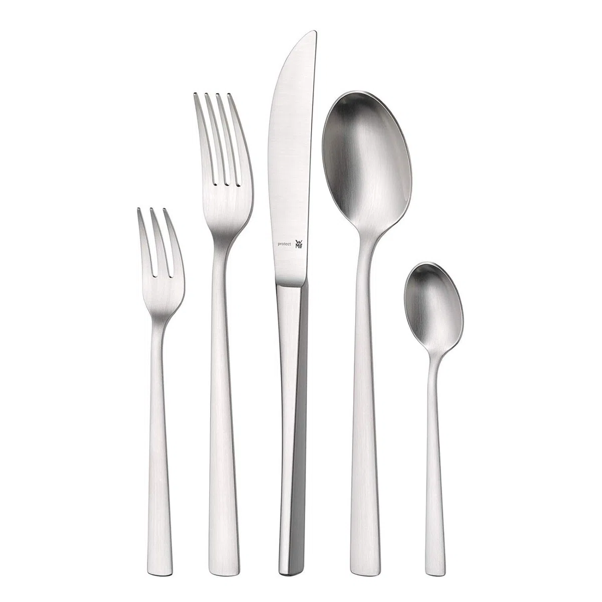 WMF Corvo Besteck Set 12 Personen, Essbesteck 60 teilig, Hohlheftmesser, Cromargan Protect mattiert, kratzbeständig, spülmaschinenfest