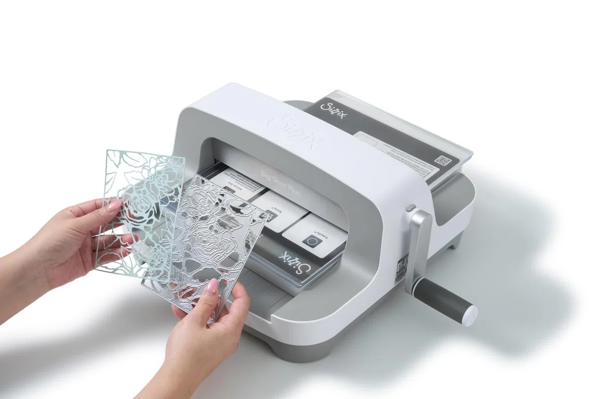 Sizzix Big Shot Plus Maschine mit Starterkit, manueller Stanz- und Prägemaschine