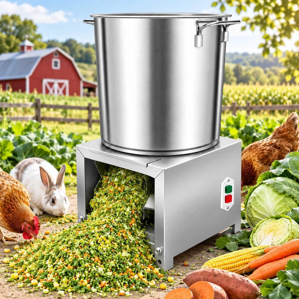 1800w Futterschneider, 50-200 Kg/H, Edelstahl, Für Tierfutter 1800W