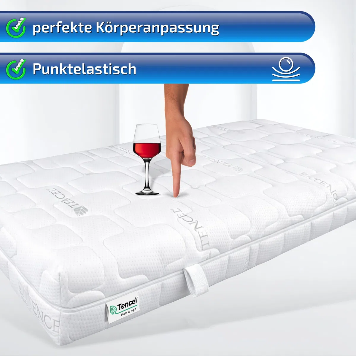 Matratzen Perfekt Kaltschaummatratze Terra Med Visco 90x200 H2 24 cm