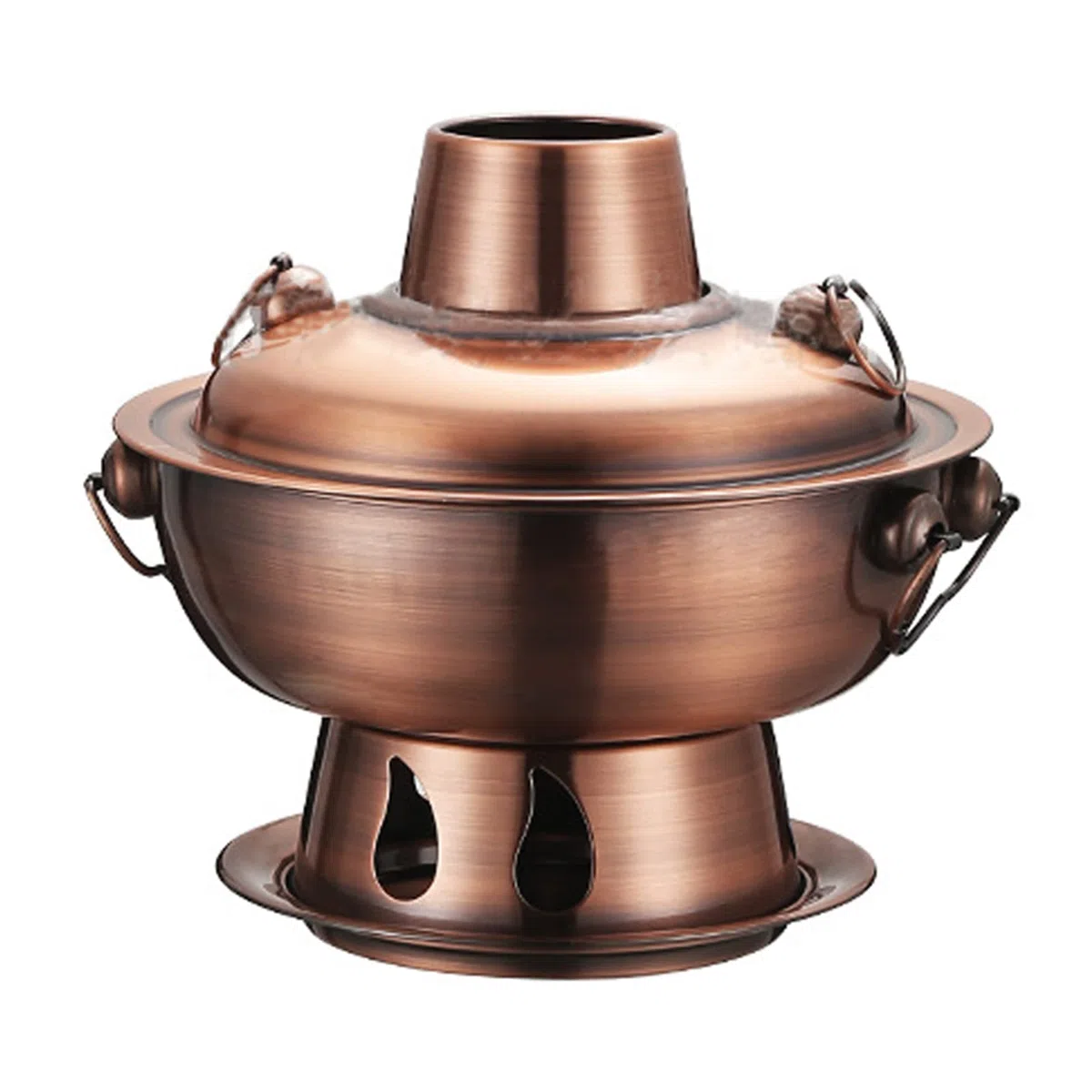 Kupfer-Hotpot, Vintage Shabu, Eintopf aus Edelstahl(Red Copper)