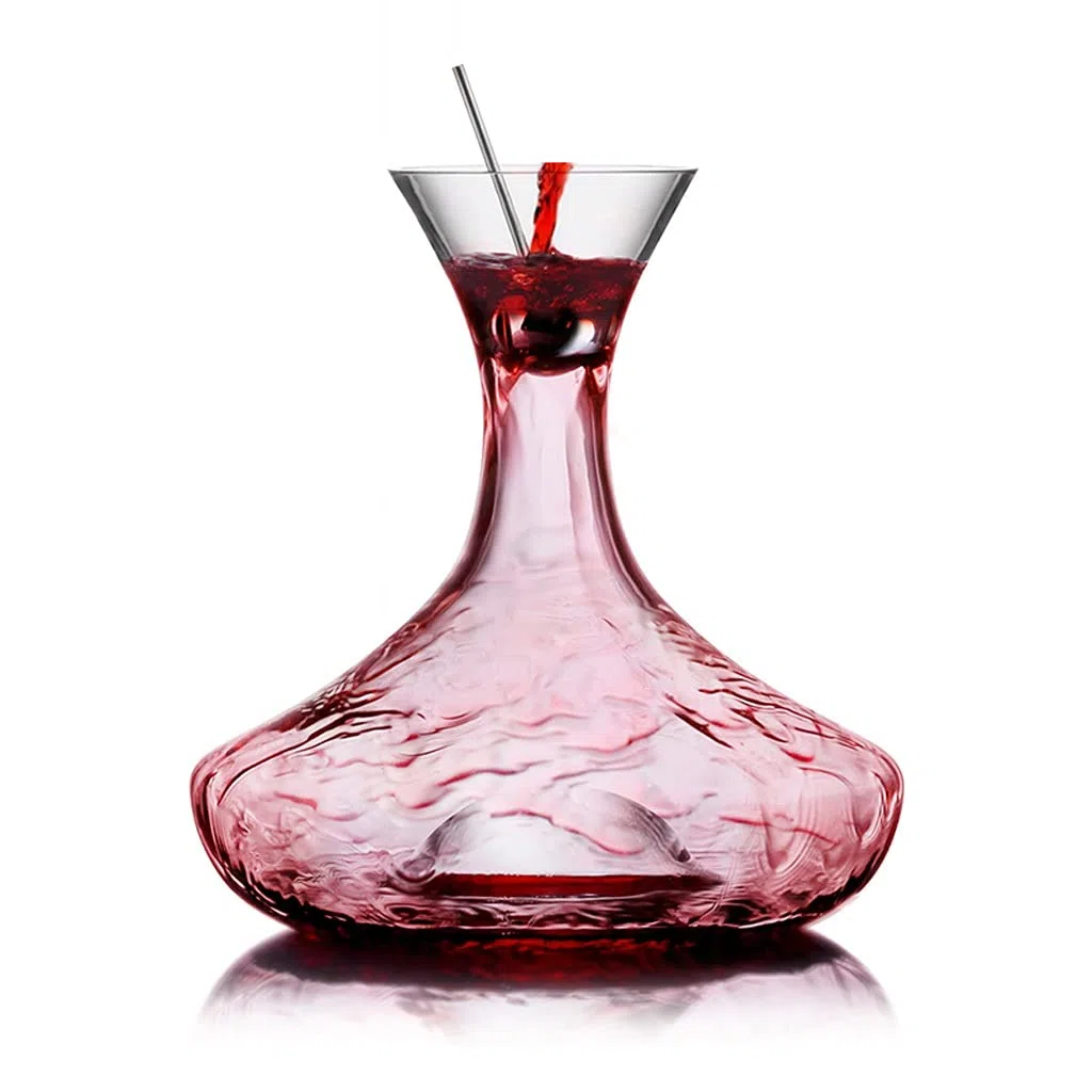 Wein Dekanter Kreativer Wasserfall Wein-Dekanter-Topf-Set Haushaltskristallglas Wein-Dispenser-Persönlichkeit Gießflasche geeignet für Bars Restaurants oder Geschenke Dekantierer