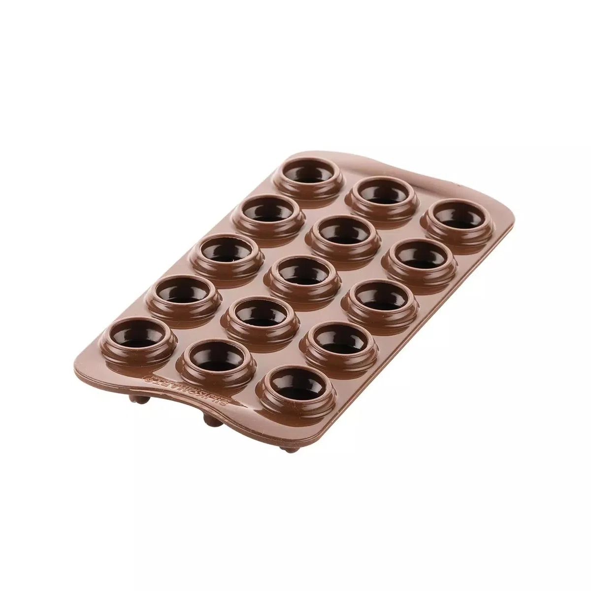 silikomart | Silikonform für Pralinen 3D TREE CHOC, Antihaft, 11 Pralinen, 4er-Set, Easy Choc, Ø 130 mm, h 172 mm, Volumen 96 ml, Made in Italy