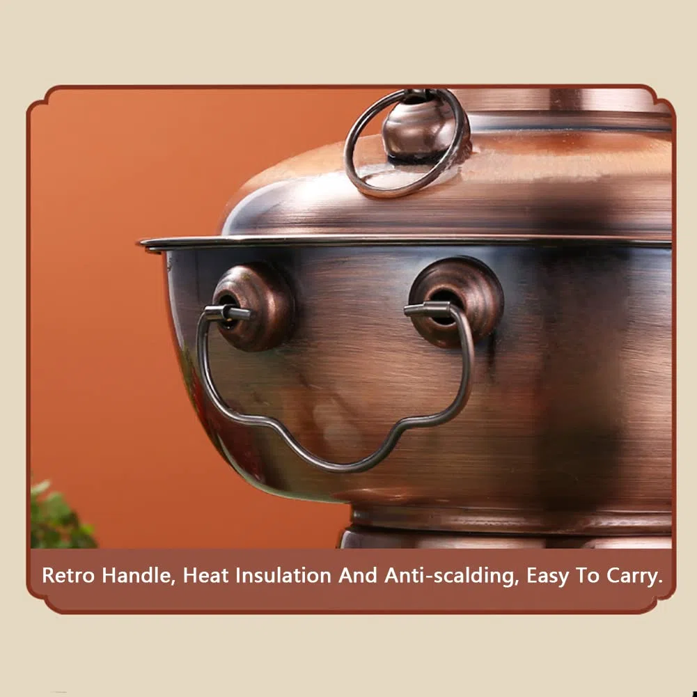 Kupfer-Hotpot, Vintage Shabu, Eintopf aus Edelstahl(Red Copper)