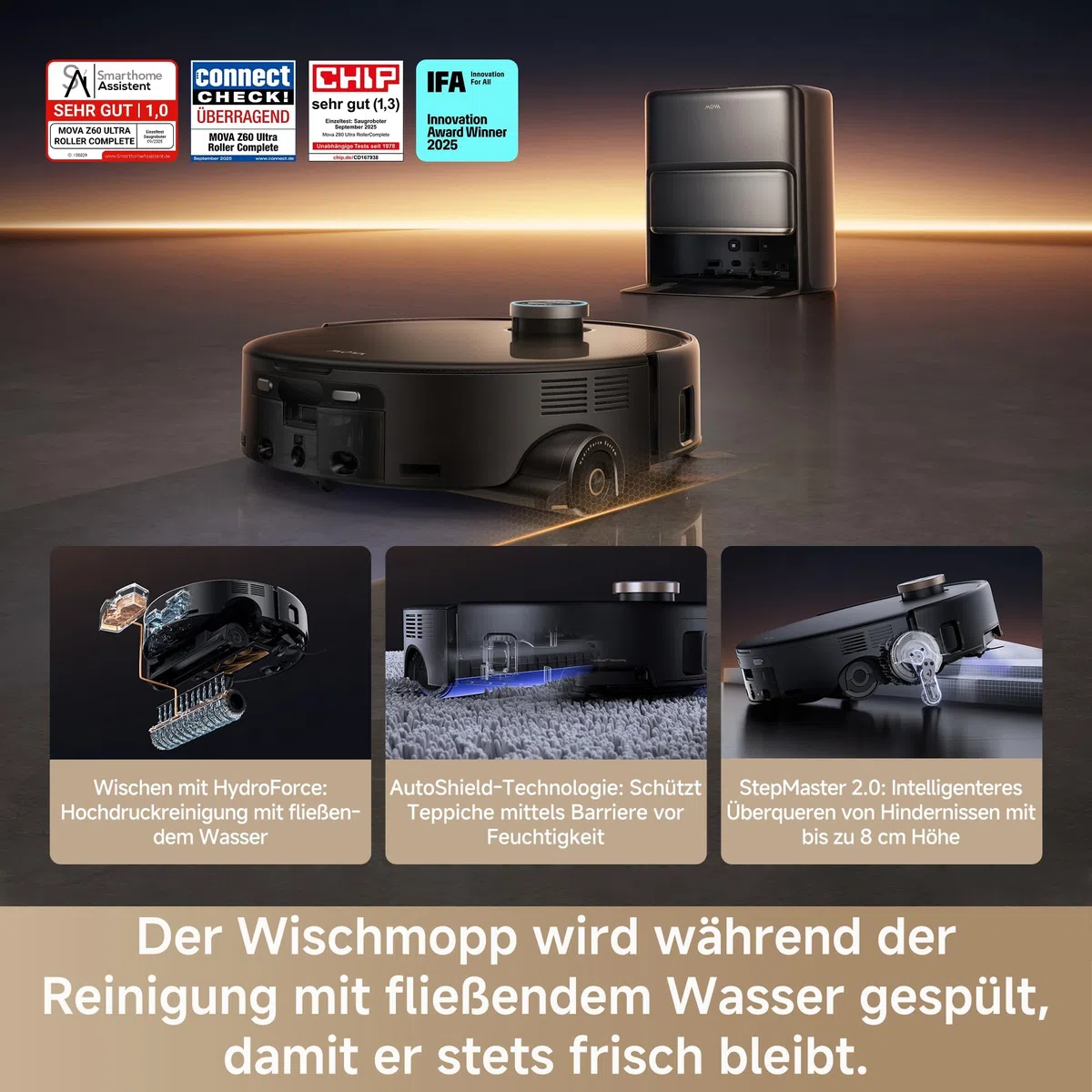 MOVA Z60 Ultra Roller Complete, Schwarz
