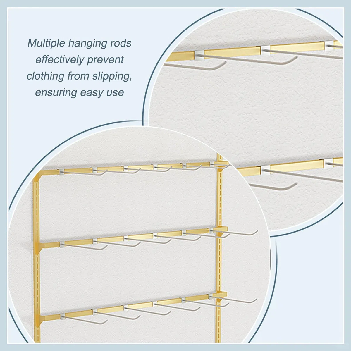 Lagerregal, Wandmontage Verkaufsregal, Gewerblich Bekleidungsgeschäft Dessous Präsentationsregal, Werkzeuge Spielzeug Hüte Halsketten Unterwäsche Shorts Sockenregal(Gold,150x150cm)