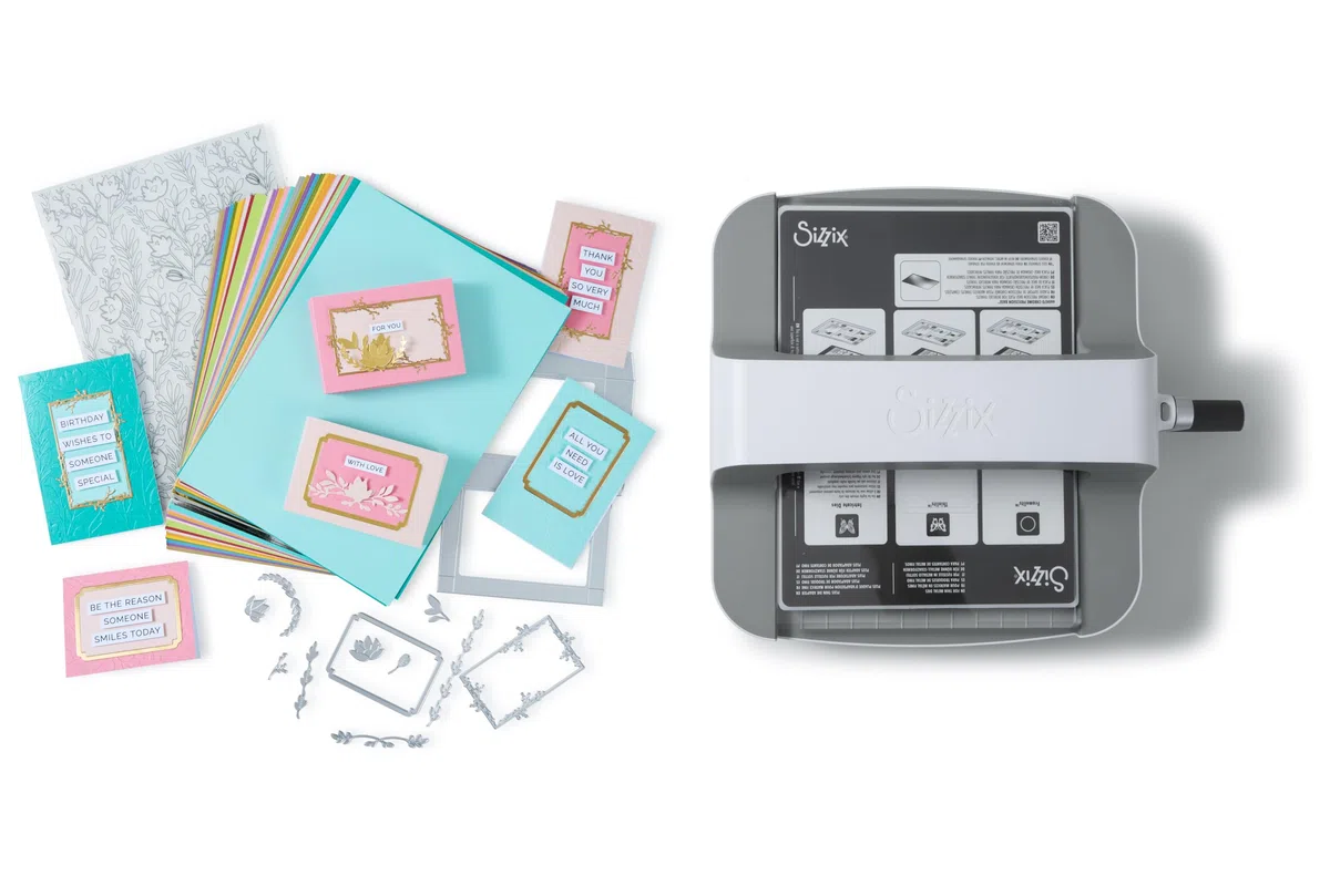 Sizzix Big Shot Plus Maschine mit Starterkit, manueller Stanz- und Prägemaschine