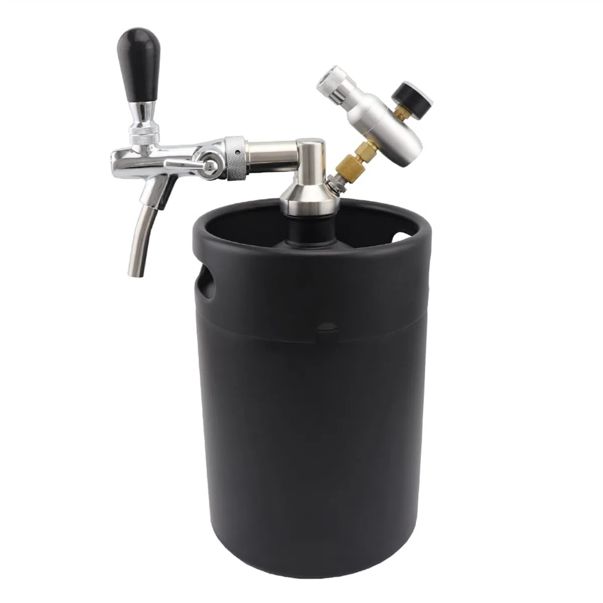 bierbrauset Homebrew Mini Keg 5L Druckbierfasssystem Einstellbarer Bierhahn und CO2-Regler Heimbrau-Sets