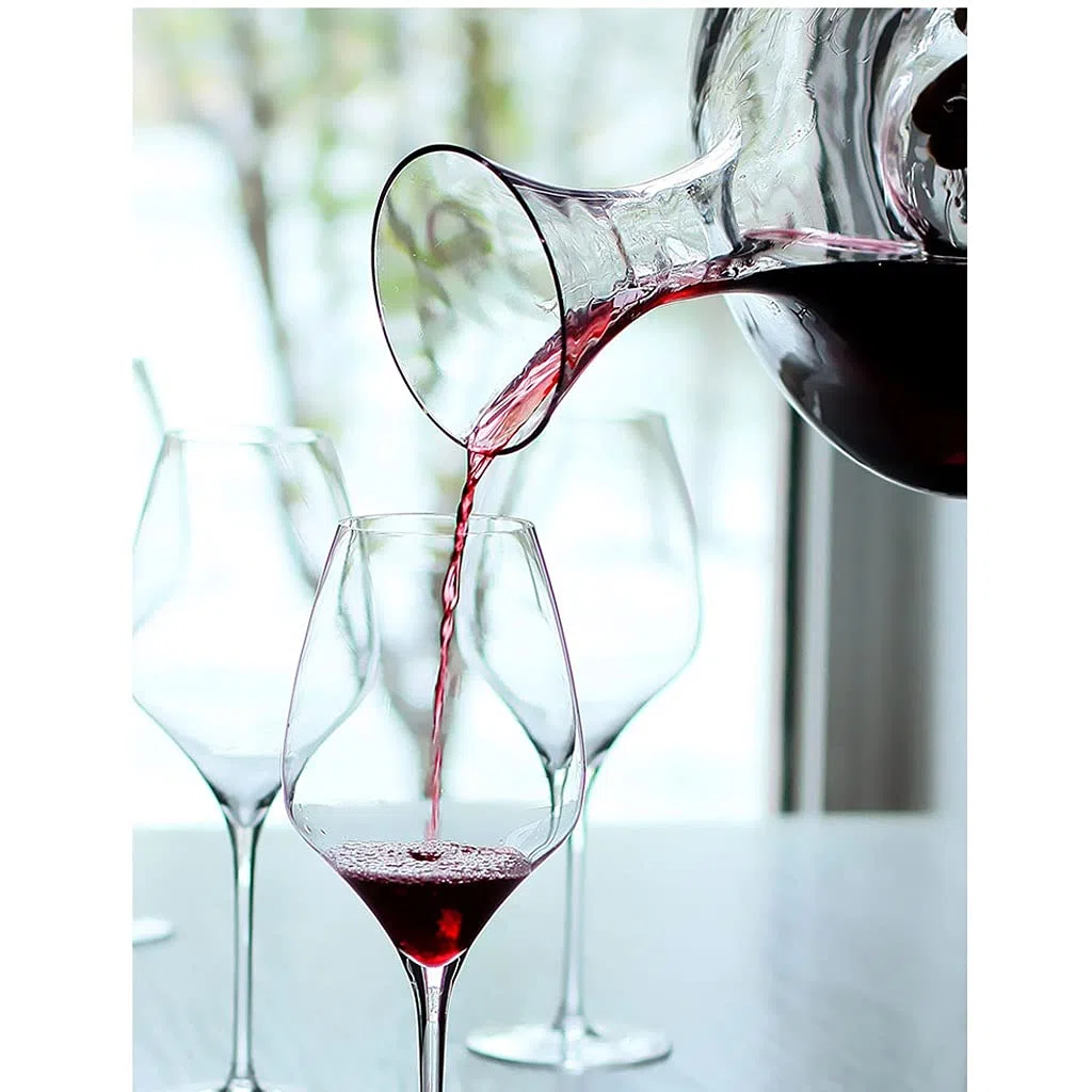 Wein Dekanter Kreativer Wasserfall Wein-Dekanter-Topf-Set Haushaltskristallglas Wein-Dispenser-Persönlichkeit Gießflasche geeignet für Bars Restaurants oder Geschenke Dekantierer