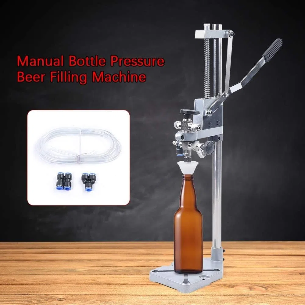 Generisch Bierflaschenfüller mit Drucksystem für Glas und Plastikflaschen, geeignet für Flaschen mit 10mm-50mm Durchmesser