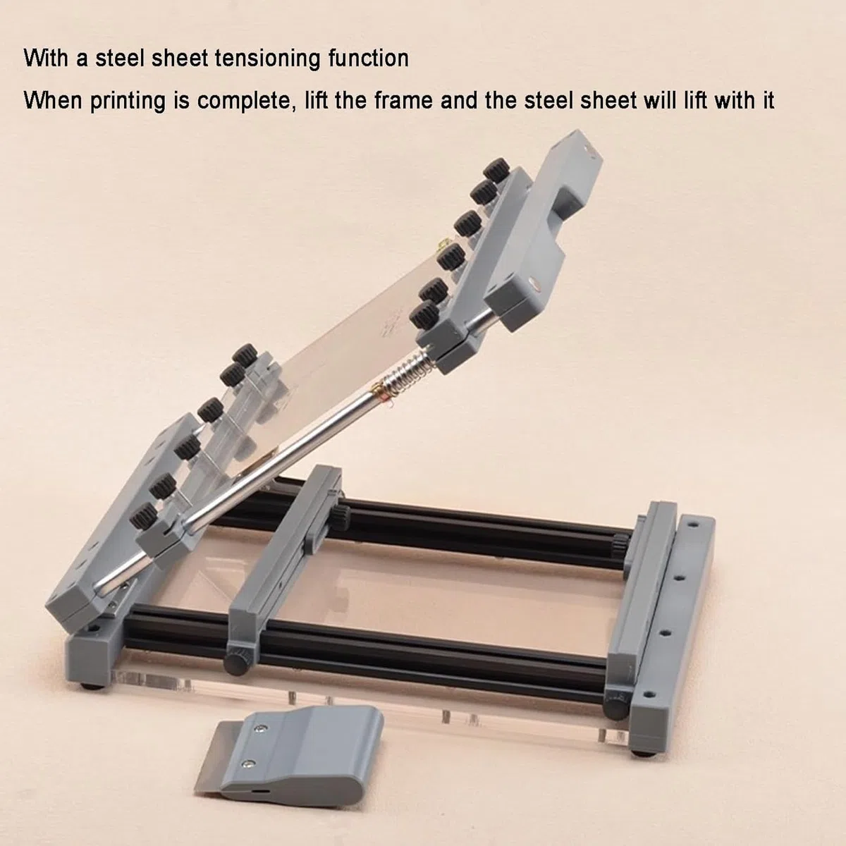 Lötpasten-drucktisch Aus Stahlgewebe, Manueller Leiterplatten-schablonendrucker Mit Rakel, Präziser Positionierung, 150x150mm/250x250mm, Für Serienproduktion Und DIY-projekte 250 * 250mm