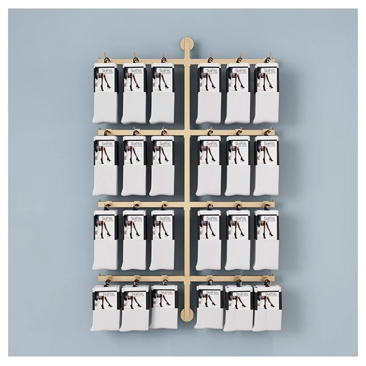 Wandmontierter Schmuck-Organizer – platzsparende Metall-Hakenregale für Halsketten, Armbänder, Ringe und Boutique-Unterwäsche – stilvolle Aufbewahrungslösung für Zuhause und Einzelhandel