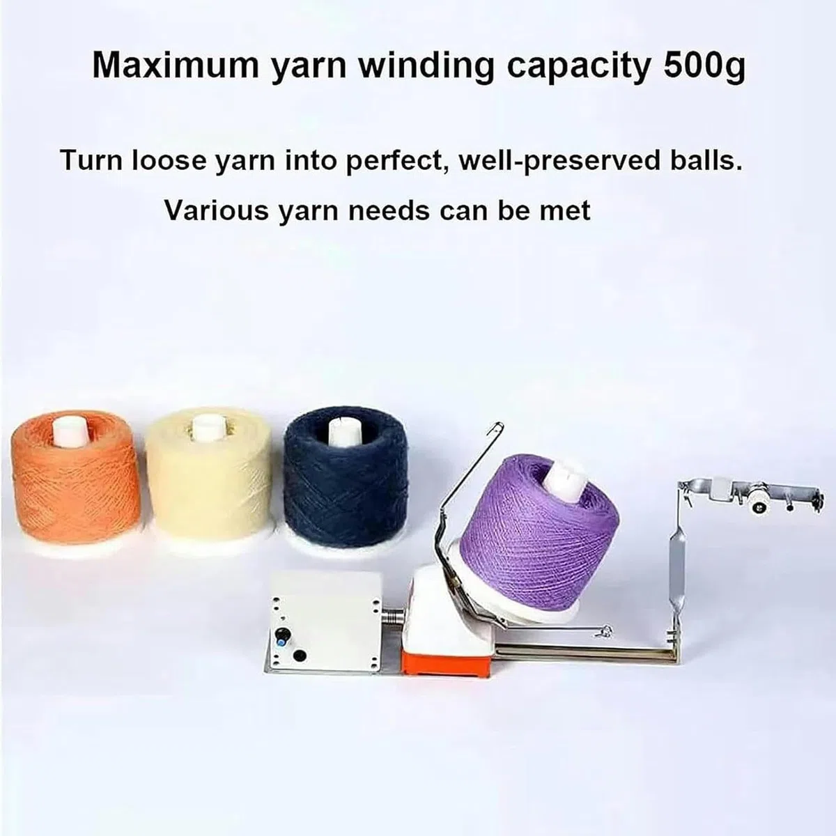 Elektrogarnkugel Wickler - Dose 500 G Garnkugeln, Automatische Strickrollengarnwickler, Großer Garnkugel -Wickler, Haushaltsgarn -Verdrehungsmaschine, Steuern Sie Die Wickelgeschwindigkeit