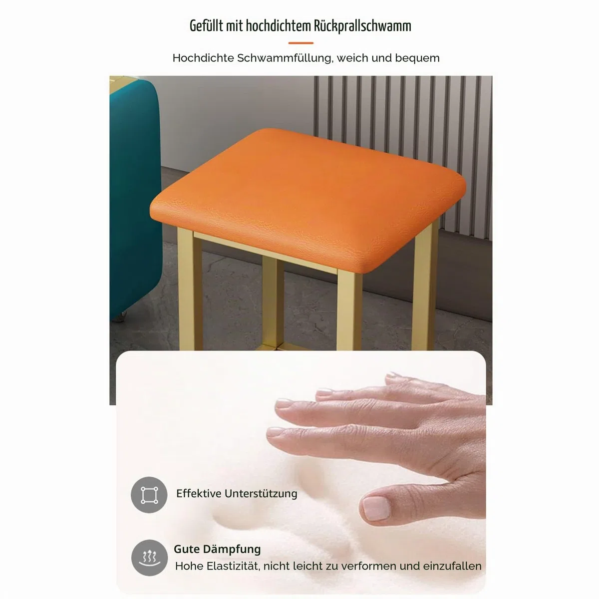 5 in 1 Nesting Hocker mit Rädern - Fußstütze, Würfel, Sitz stapelbar für Schlafzimmer, Wohnheim, Wohnzimmer