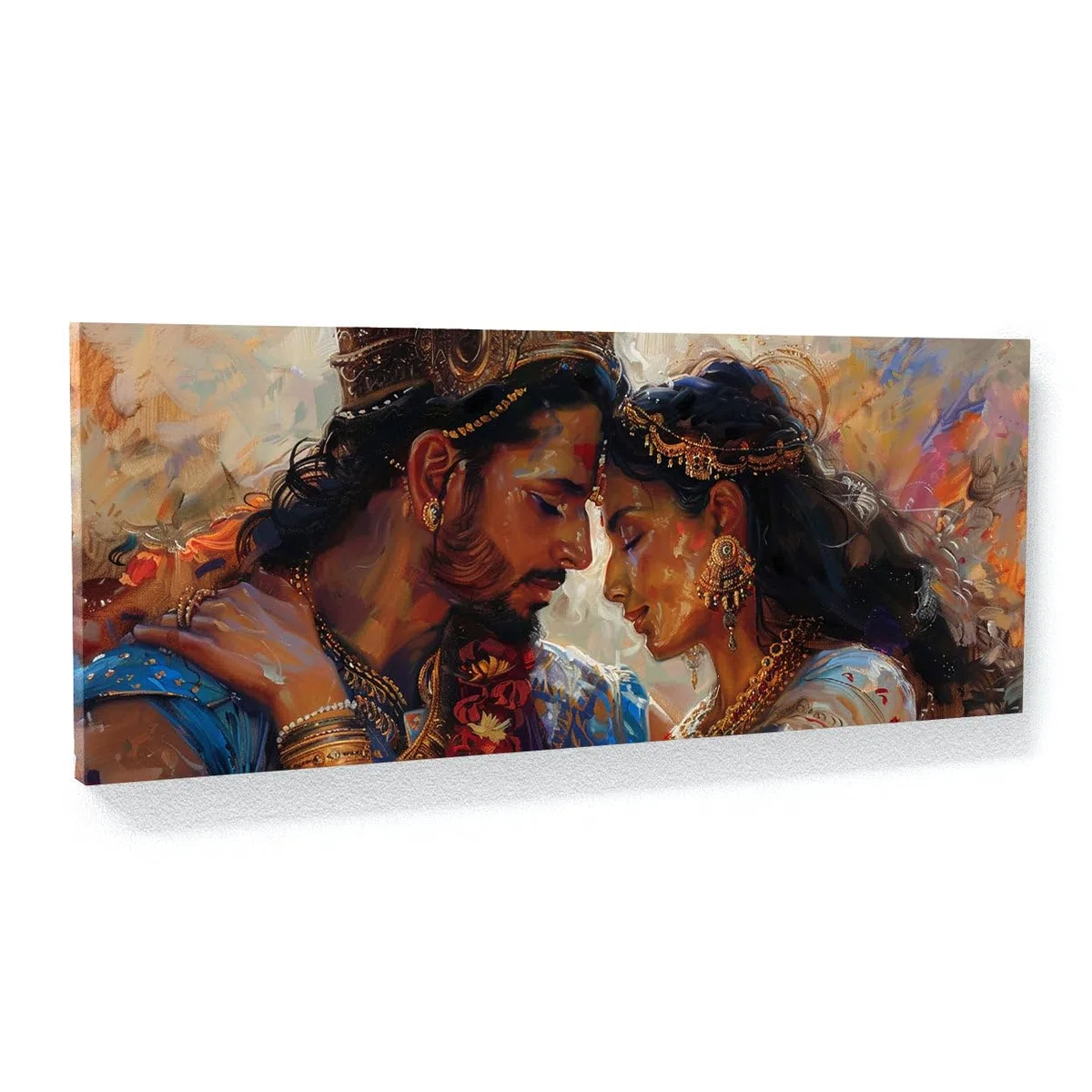 Sense Canvas Arjuna Romantische Verbindung 3 Leinwand-Kunst, Heimdekoration, Wandkunstdruck, Poster, Gemälde, Größe XL, 60 x 24 / 1,9 cm